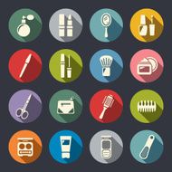 Beauty and makeup flat icons N2