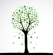 Background with abstract tree Vector