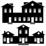 house icon set isolated on white background N2
