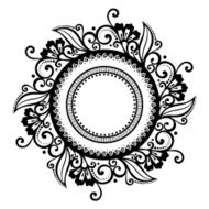 Beautiful Deco Floral Circle (Vector)
