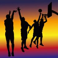 basketball in the street - background