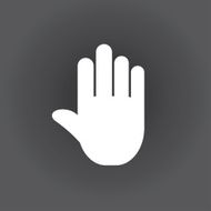 stop icon hand