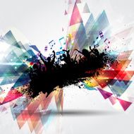 Grunge party people on abstract background