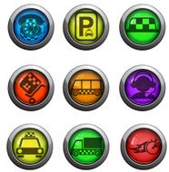 taxi services icon set