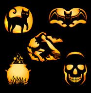 Set of Jack O&#039; Lanterns