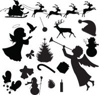 Silhouette of christmas- Illustration