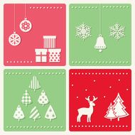 Set of winter celebration images