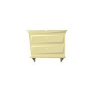 Bedside table isolated on a white backgrounds