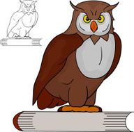 owl and book