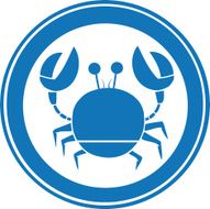 Blue Circle Crab Logo