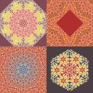 Set of lace floral ornament cards