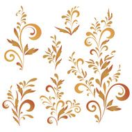 Abstract floral patterns silhouettes N2