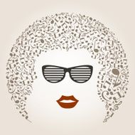 Musical female head