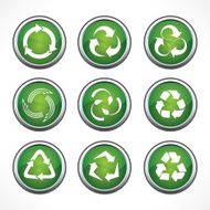 Set of recycle symbols and icons