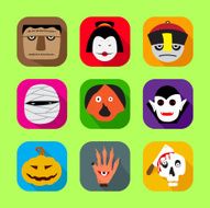 Halloween day elements and icons