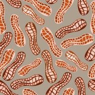 Seamless pattern with abstract peanuts
