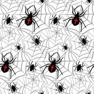 Vector spiders seamless pattern N5