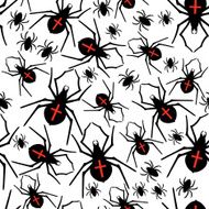 Vector spiders seamless pattern N6