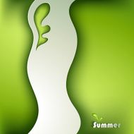 Card with stylized paper wave