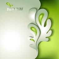 Abstract paper tree with green elements