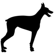 Doberman silhouette N3