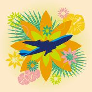 Abstract summer travel illustration