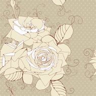 Decorative background with ornamental roses flowers N2
