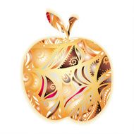 Icon pattern golden apple