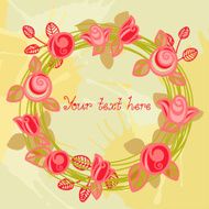 Floral frame with space for text