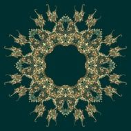 Ornate vector dragon patterns N3