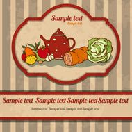 Vintage food background with space for text