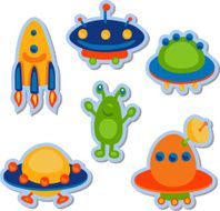 Ufo space icon set