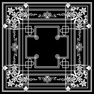 Ornate Vintage One Color Quad Background