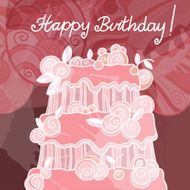 Happy birthday background with cake