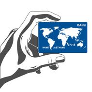 Hand holding the credit card N3