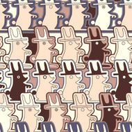 Funny rabits seamless pattern