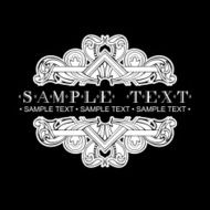 One Color Vintage Ornate Text Banner