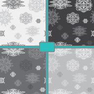 Set floral seamless patterns N2