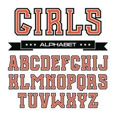 Serif font in the style of college N2