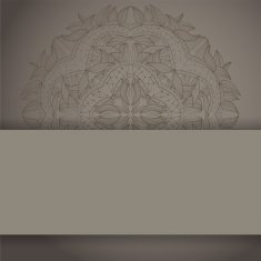 background with lace circle hand drawn ornament