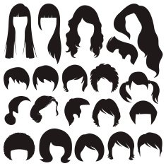 hair silhouettes hairstyle N2