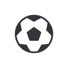 Football soccer ball flat modern minimal vector icon