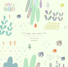 Spring with swallows in vector