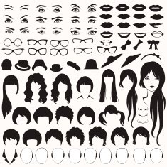 woman face parts N2