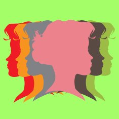Vector portrait of a woman's face