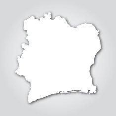 C&ocirc;te d'lvoire Silhouette White