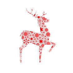 Silhouette deer Christmas card