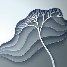 Vector illustration with stylized tree N2