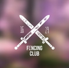 Fencing club t -shirt logo design - vector illustration
