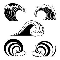 Ocean wave contour set